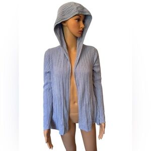 Barefoot Dreams Icy Blue CozyChic Ultra Lite Oasis Ribbed Comfy Lounge Cardigan